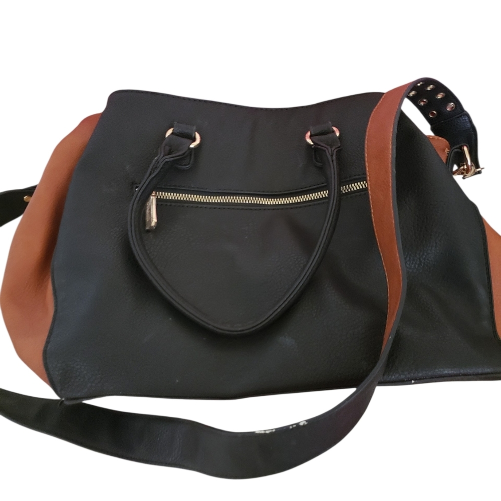 Gussaci Black and Brown Women's Bag/ Purse
